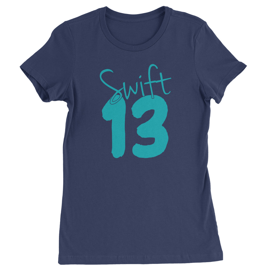13 Swift 13 Lucky Number Era TTPD Womens T-shirt Navy Blue