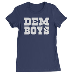 Women's Heavyweight Cotton T-Shirt with bold "DEM BOYS" text and a star accent for Dallas football fandom