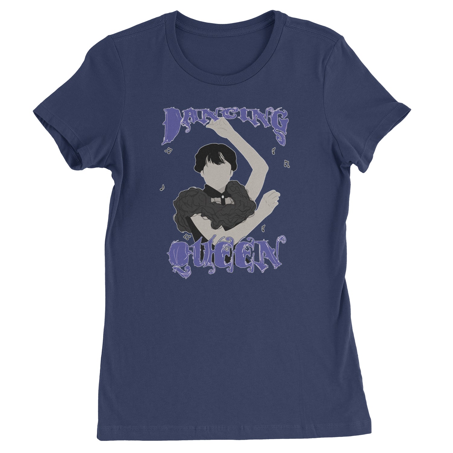 Wednesday Dancing Queen Womens T-shirt Navy Blue