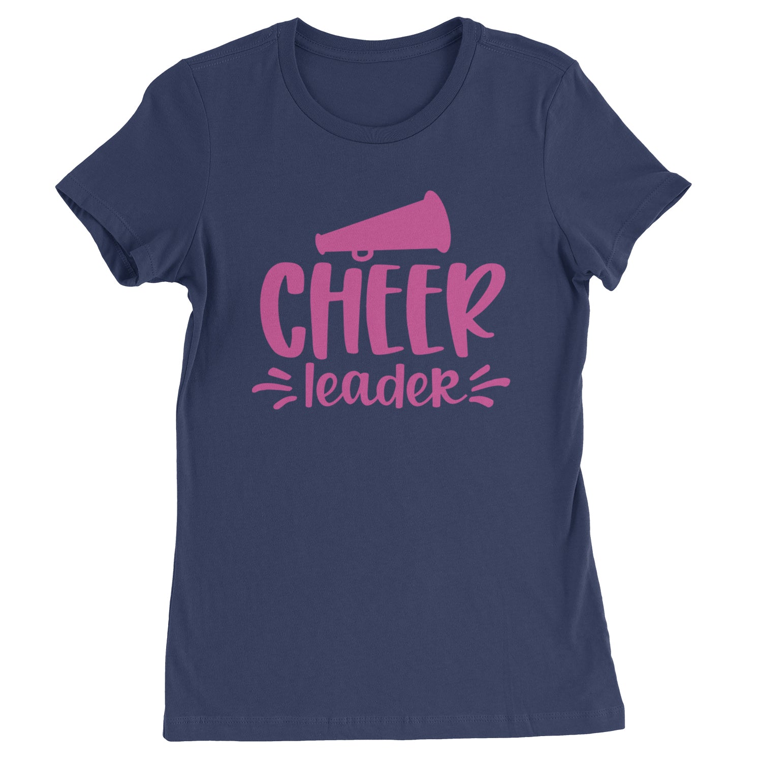 Cheerleader Bullhorn Womens T-shirt Navy Blue