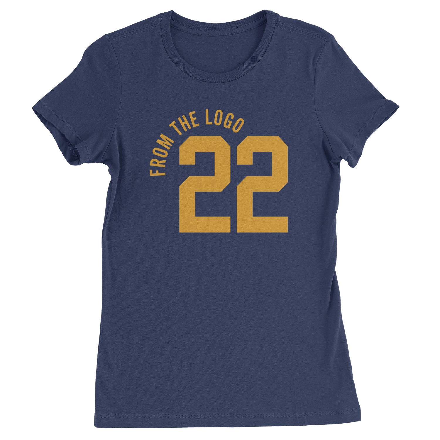 From The Logo #22 Basketball Womens T-shirt Navy Blue