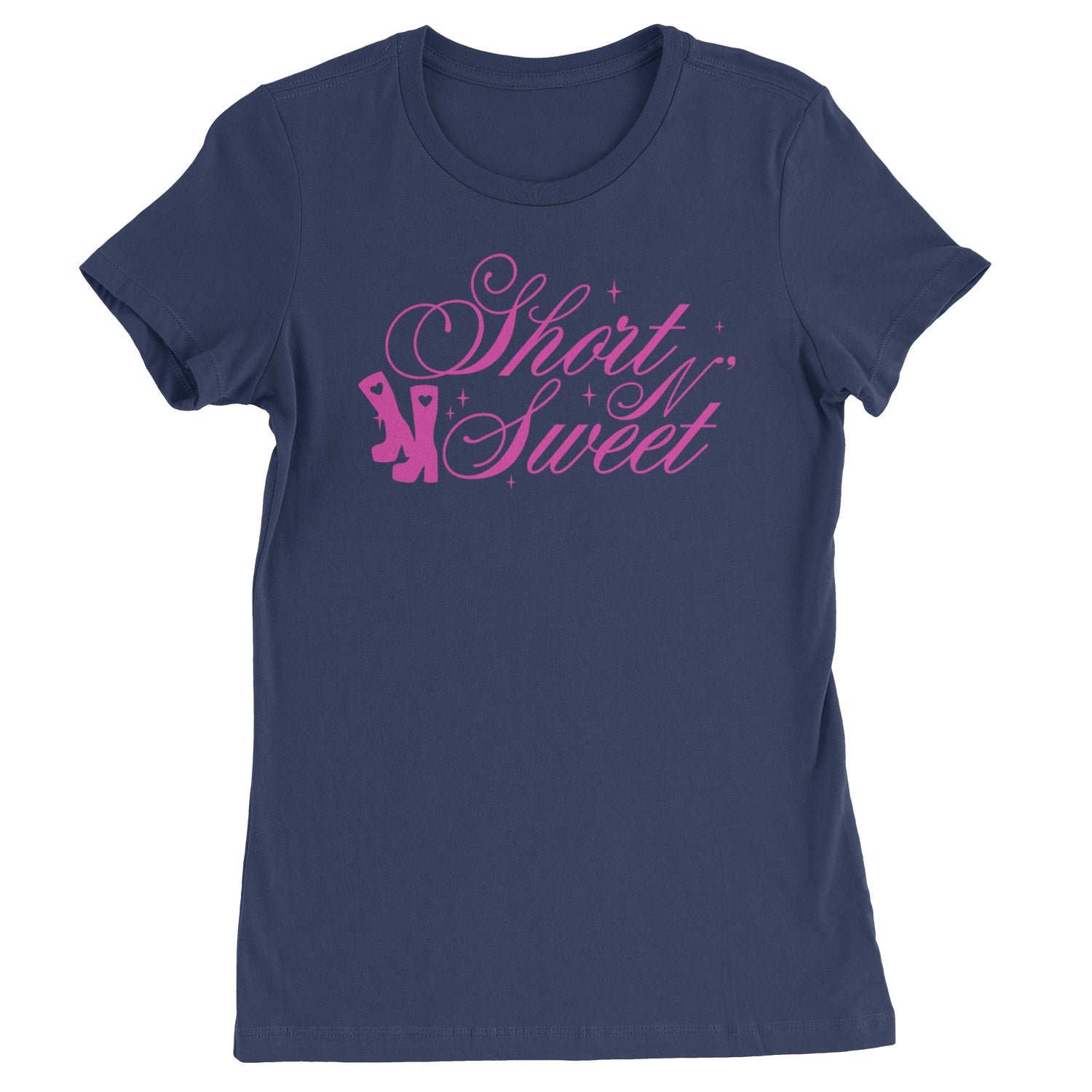 Boots Short N' Sweet  Womens T-shirt Navy Blue