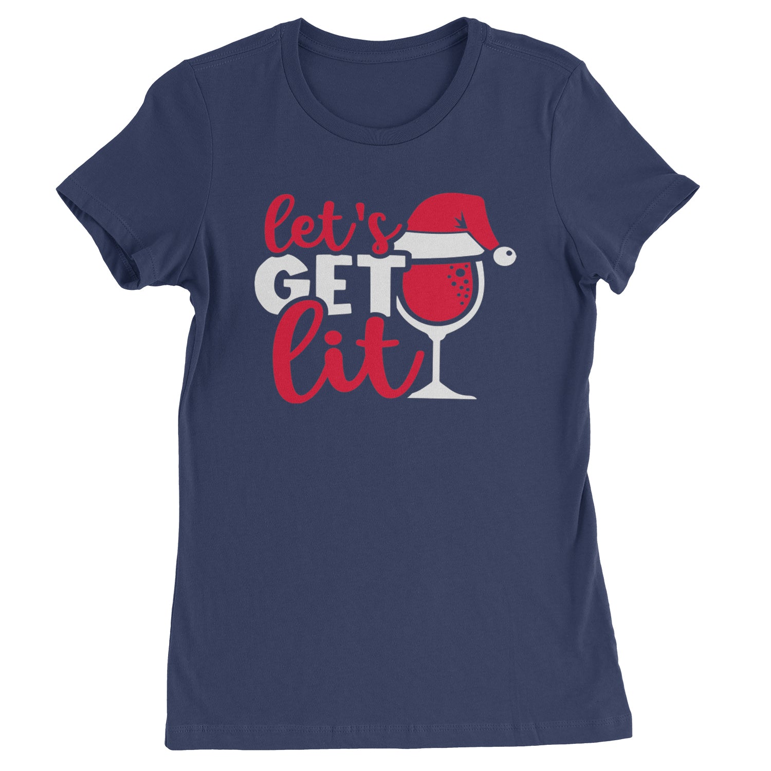 Let’s Get Lit Womens T-shirt Navy Blue