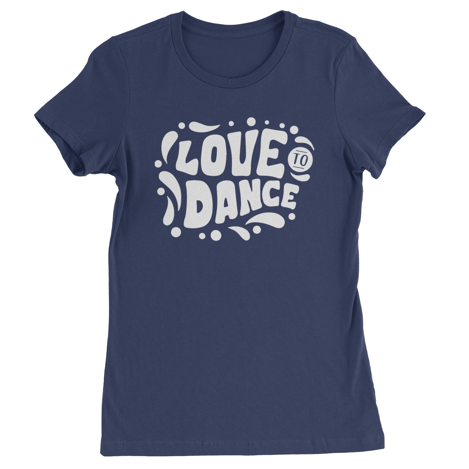 Love To Dance Womens T-shirt Navy Blue