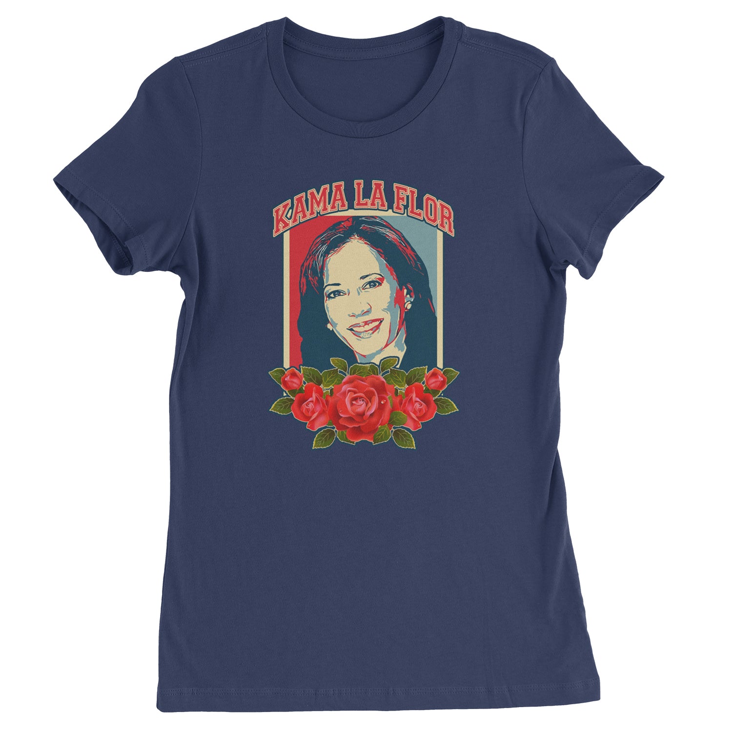 Kama La Flor Kamala Como La Flor Womens T-shirt Navy Blue