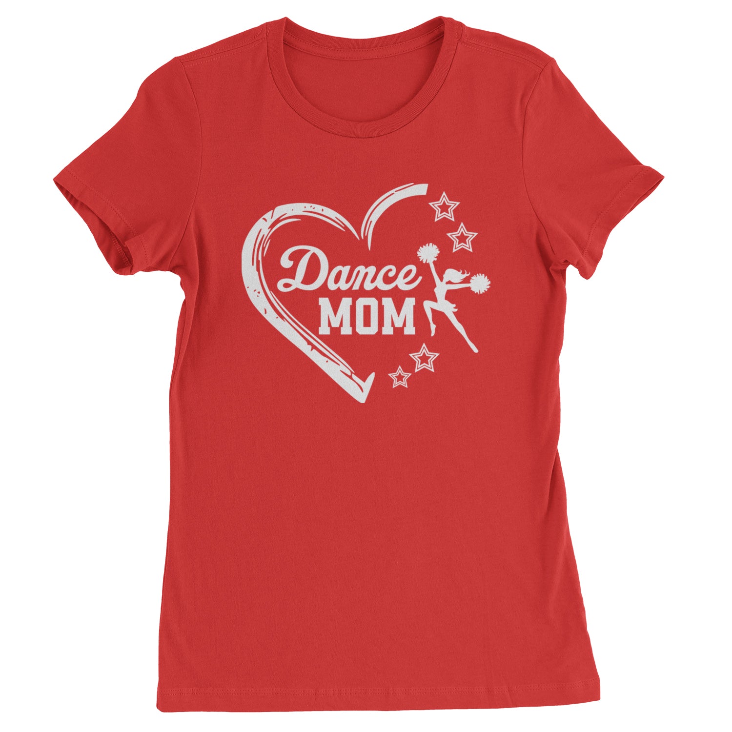 Heart Dance Mom Love Womens T-shirt Red