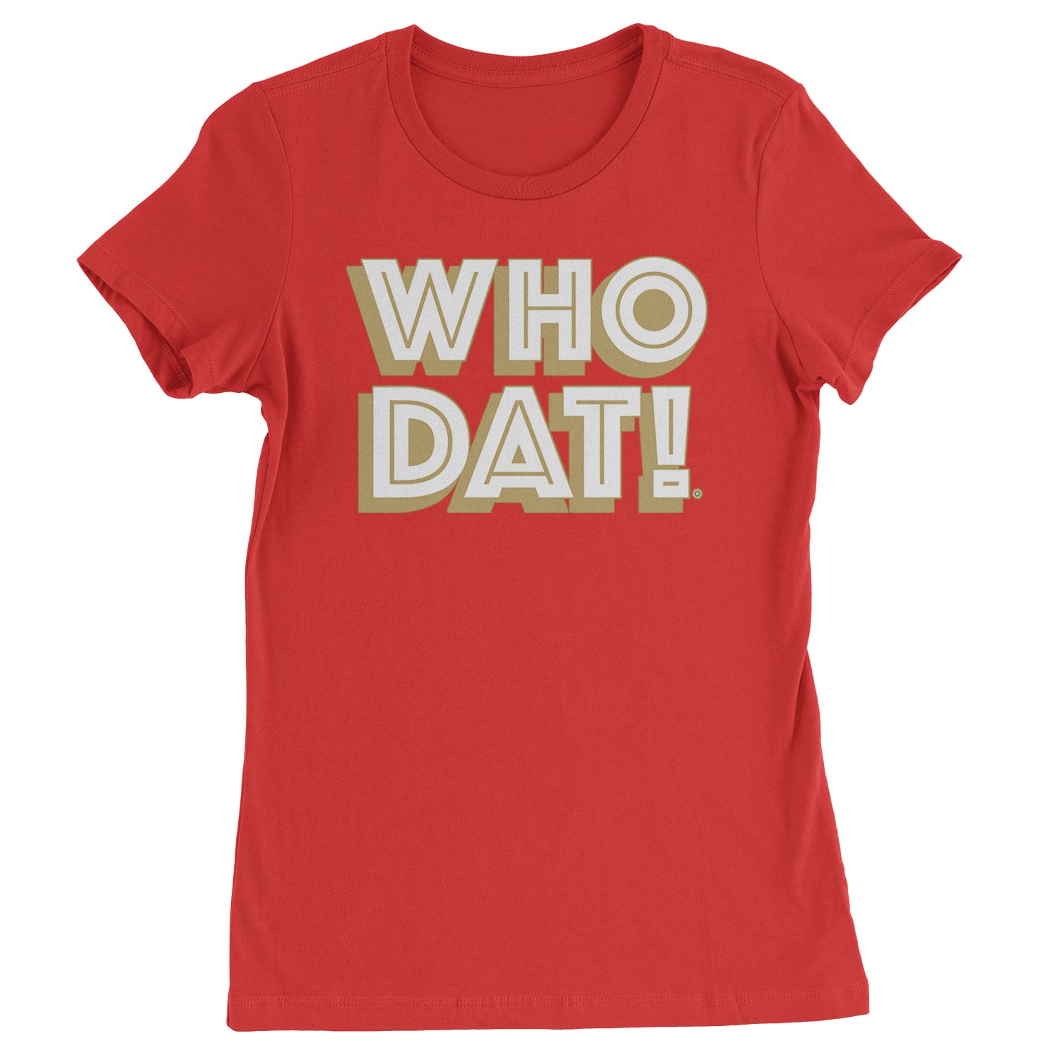 Who Dat Nation Big Bold New Orleans Womens T-shirt Red