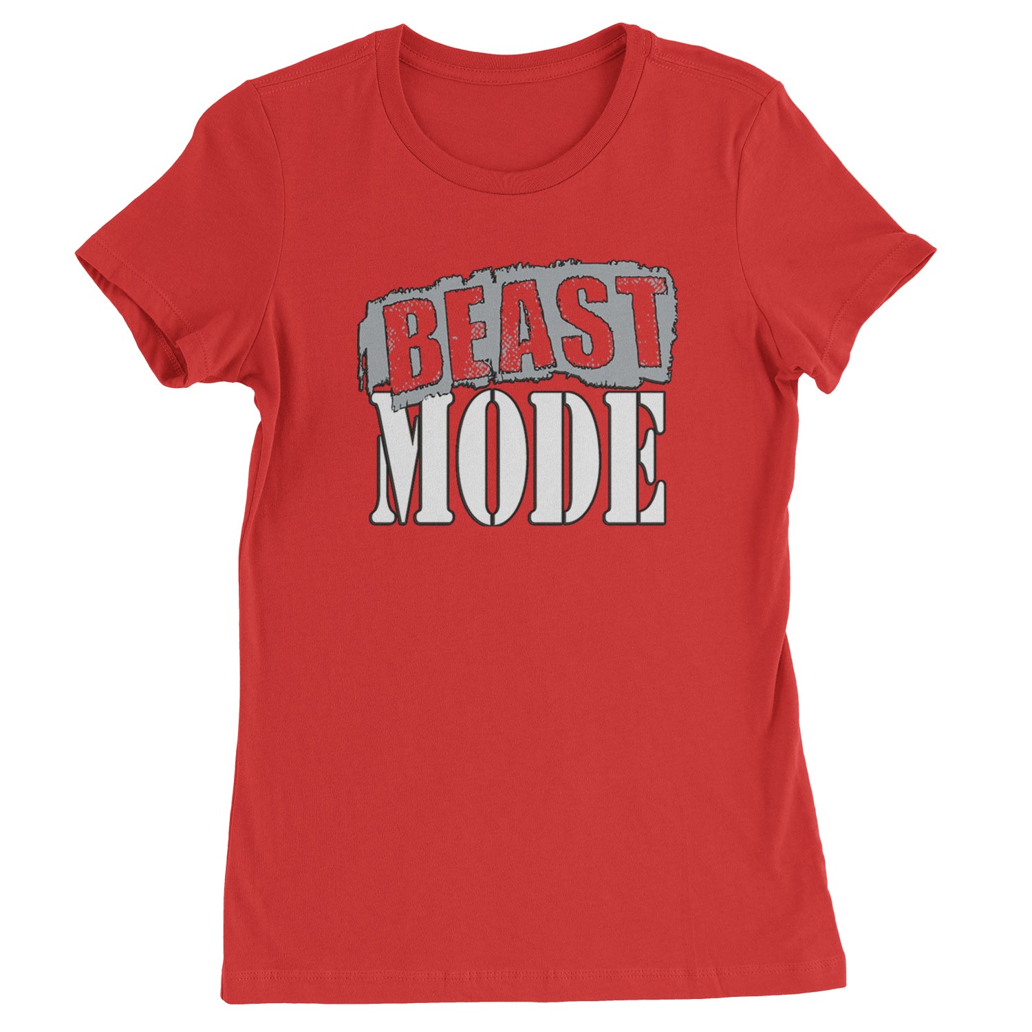 Beast Mode Training Gym Workout Womens T-shirt Red