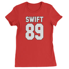 Swift 89 Birth Year Music Fan Era Poets Department Lover Womens T-shirt Red