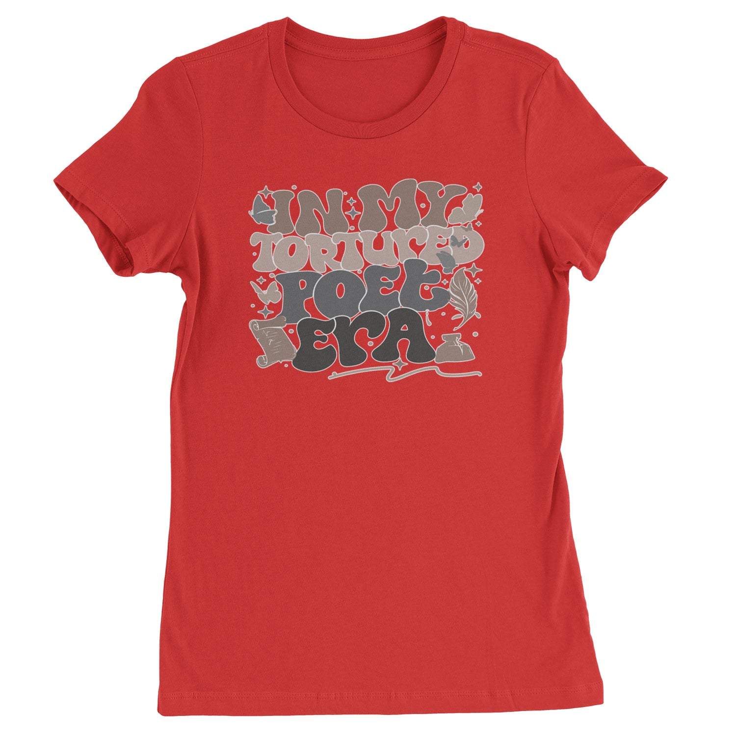 In My Tortured Poet Era TTPD Music Womens T-shirt Red