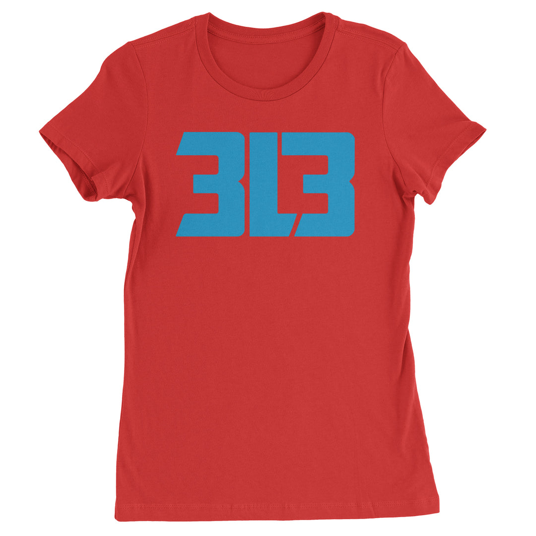 3L3 From The 313 Detroit Football Womens T-shirt Red