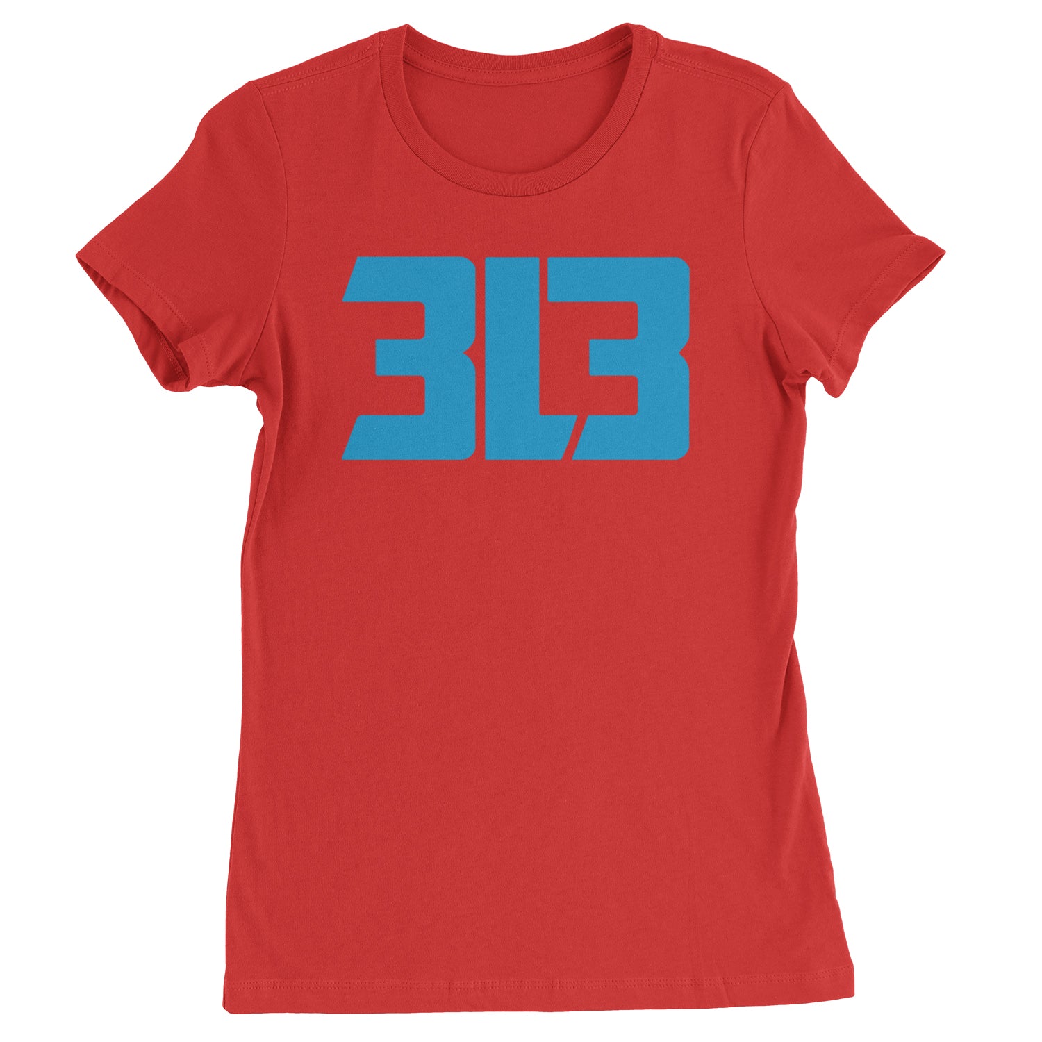 3L3 From The 313 Detroit Football Womens T-shirt Red