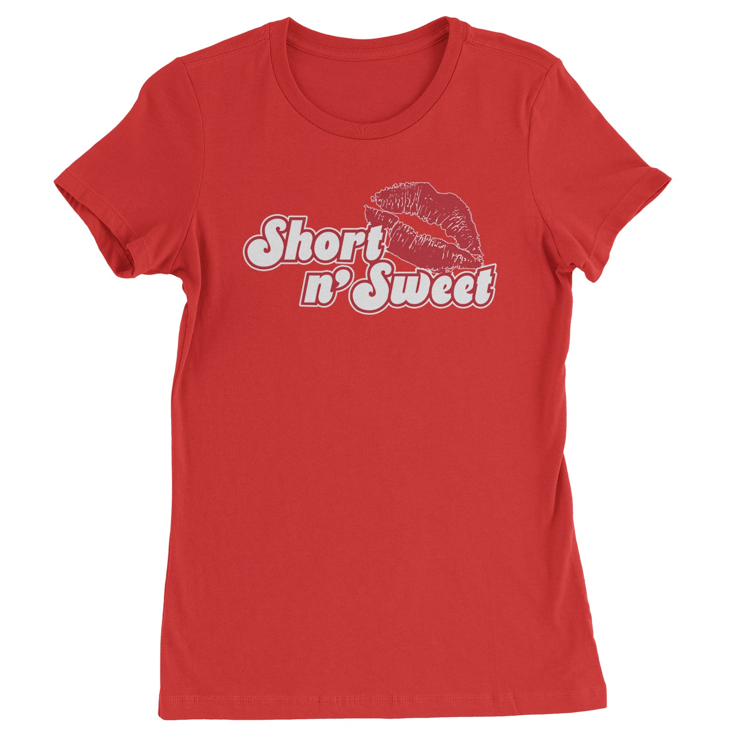 Short N' Sweet Red Lips  Womens T-shirt Red