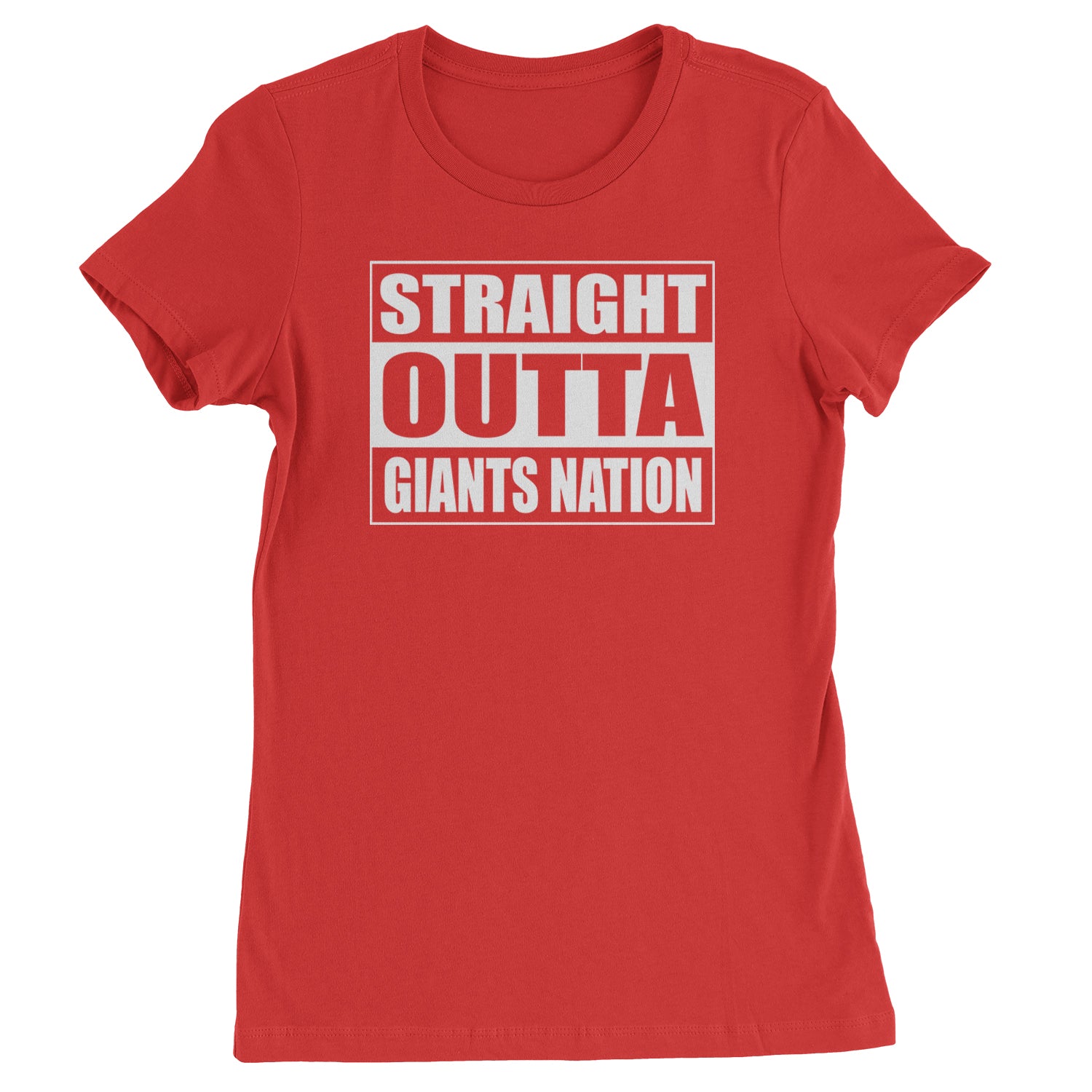 Straight Outta Giants Nation   Womens T-shirt Red