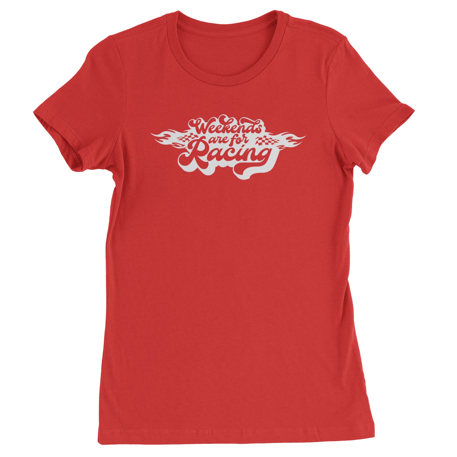 Weekends Are For Racing Womens T-shirt Red