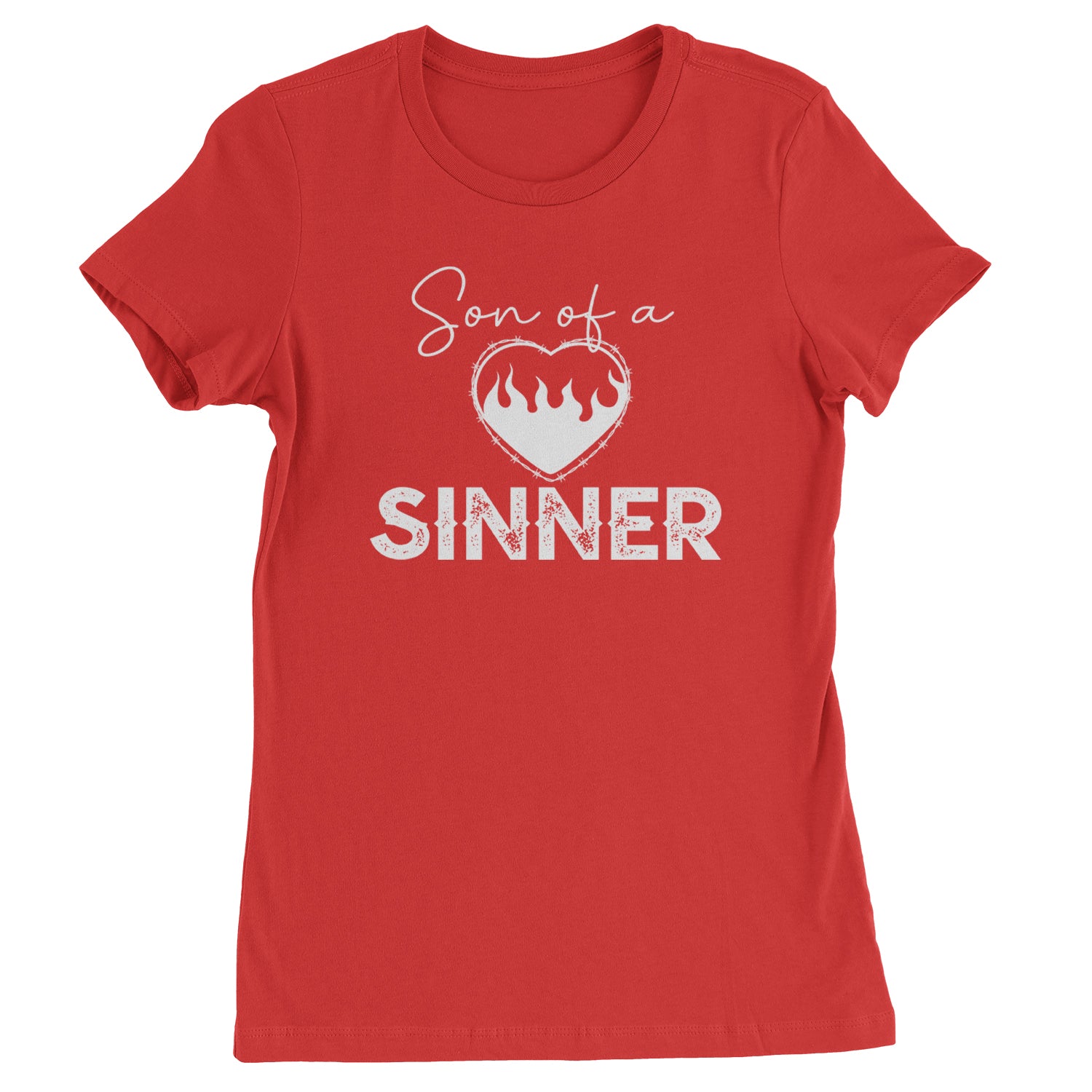 Son Of A Sinner Somebody Save Me From Myself  Womens T-shirt Red