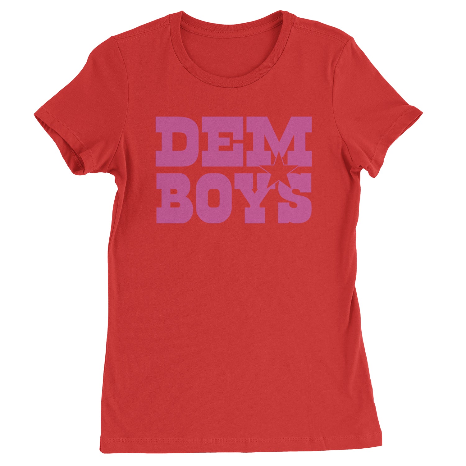 Dem Boys Hot Pink Dallas  Womens T-shirt Red