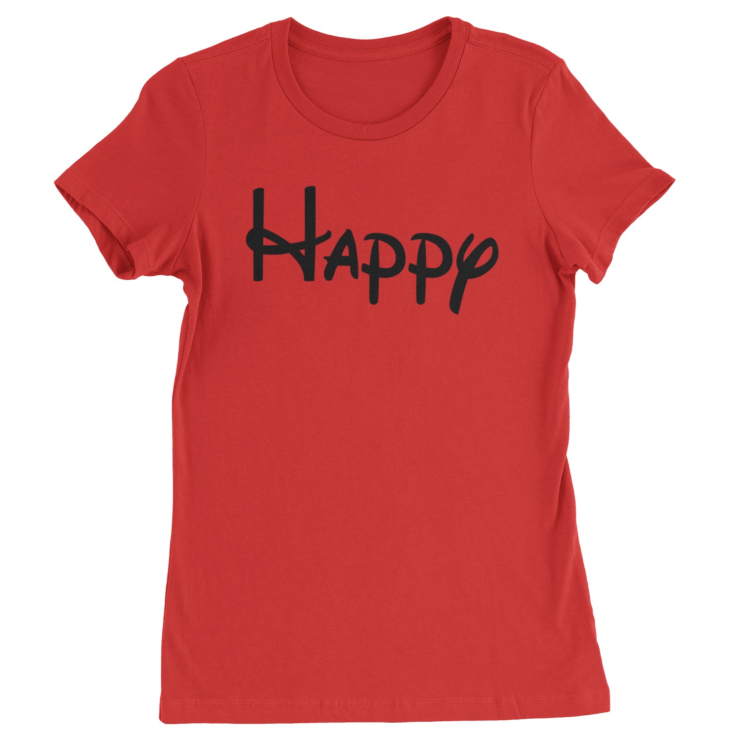 Happy - 7 Dwarfs Costume Womens T-shirt Red