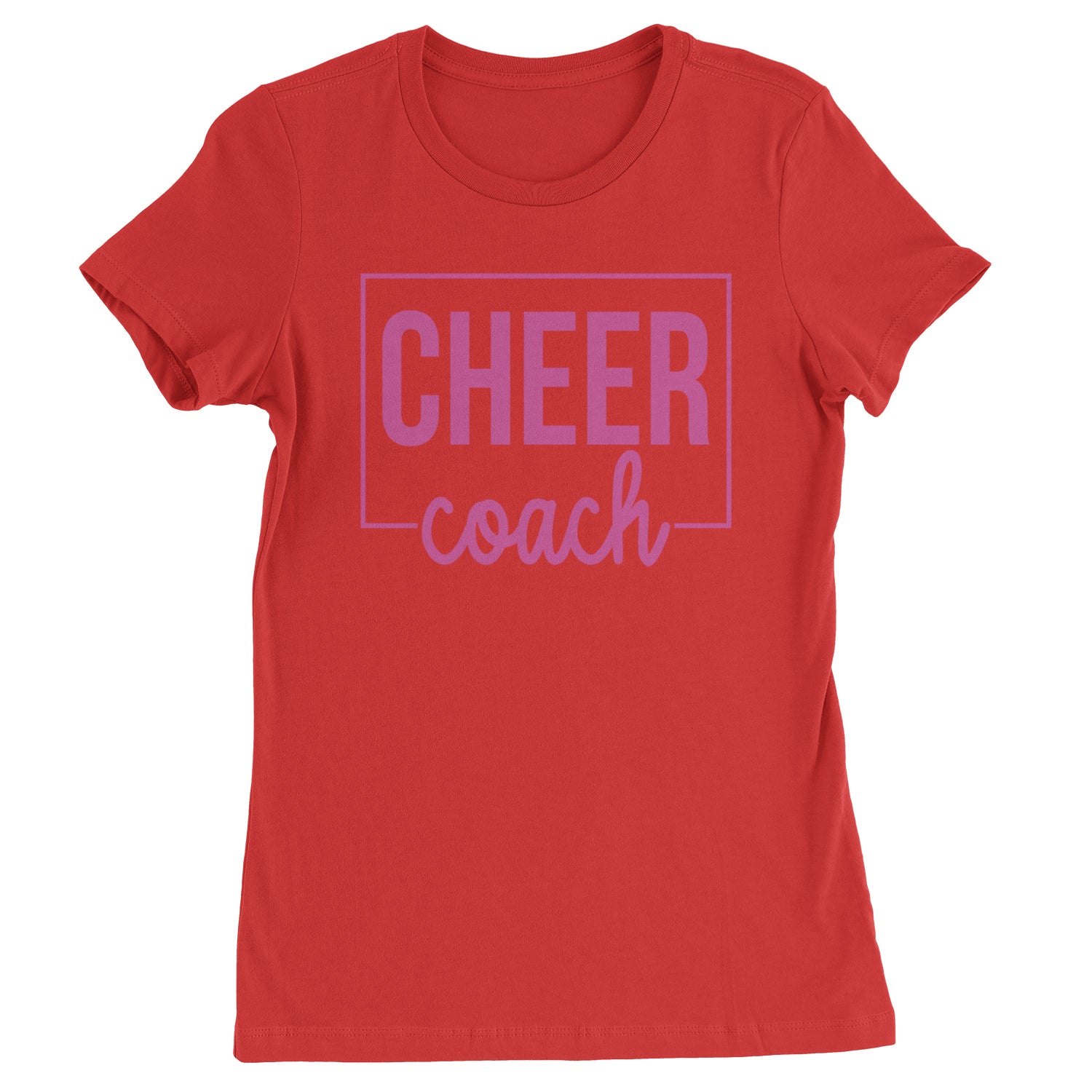 Cheer Coach Cheerleader Womens T-shirt Red