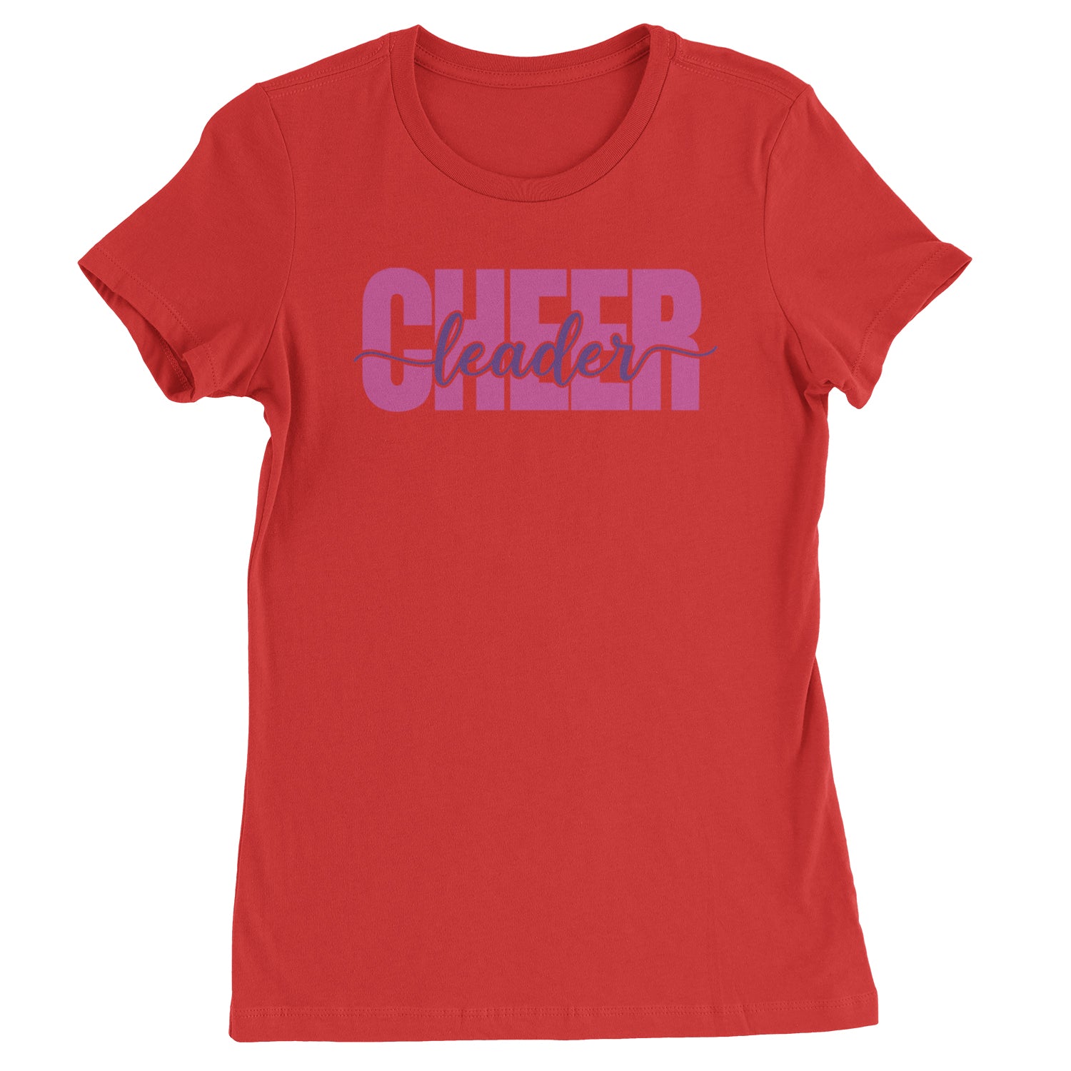 Cheerleader with Scripted Flair Womens T-shirt Red