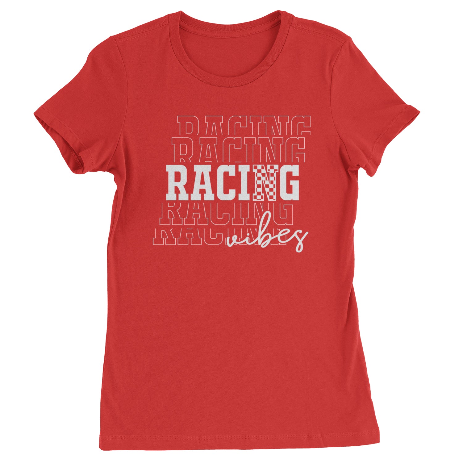 Racing Vibes Womens T-shirt Red