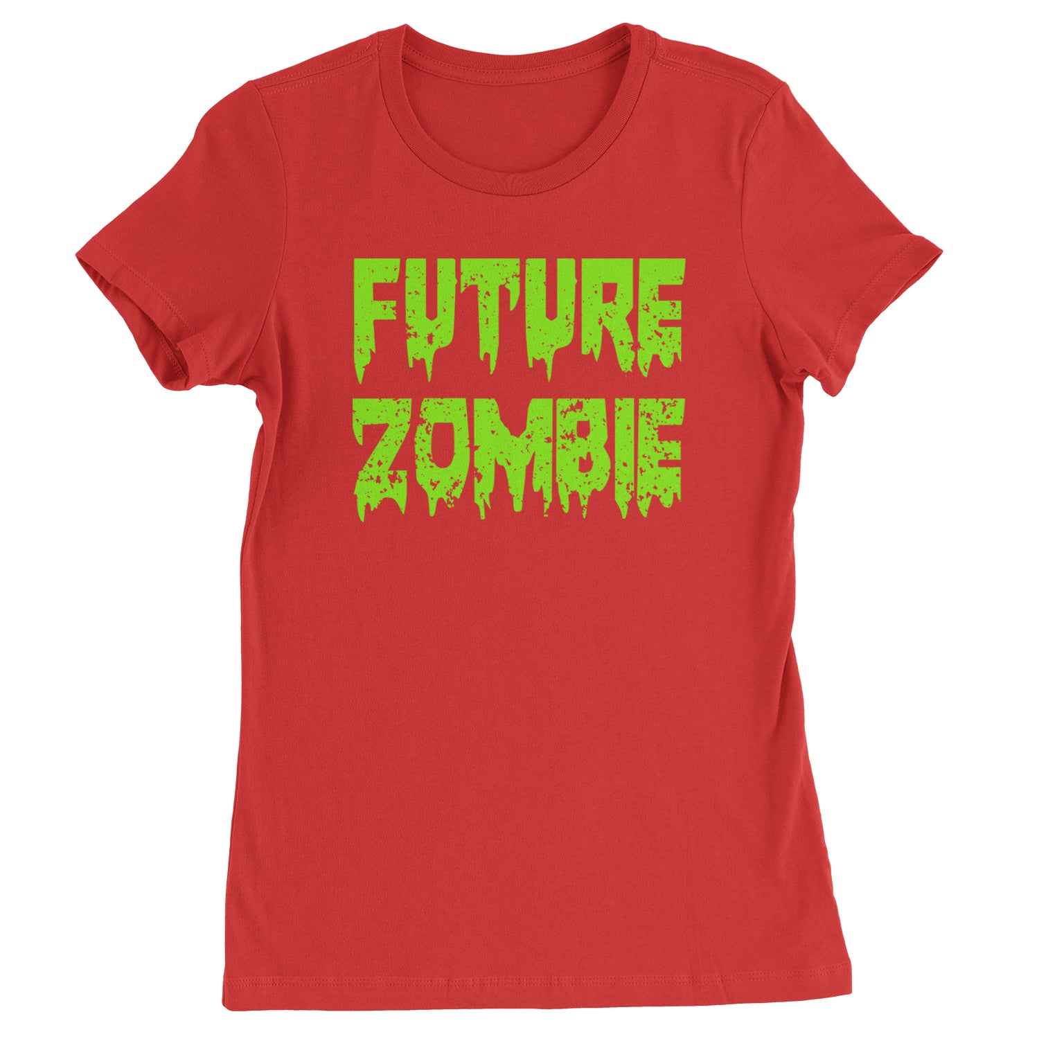 Future Zombie Horror Womens T-shirt Red