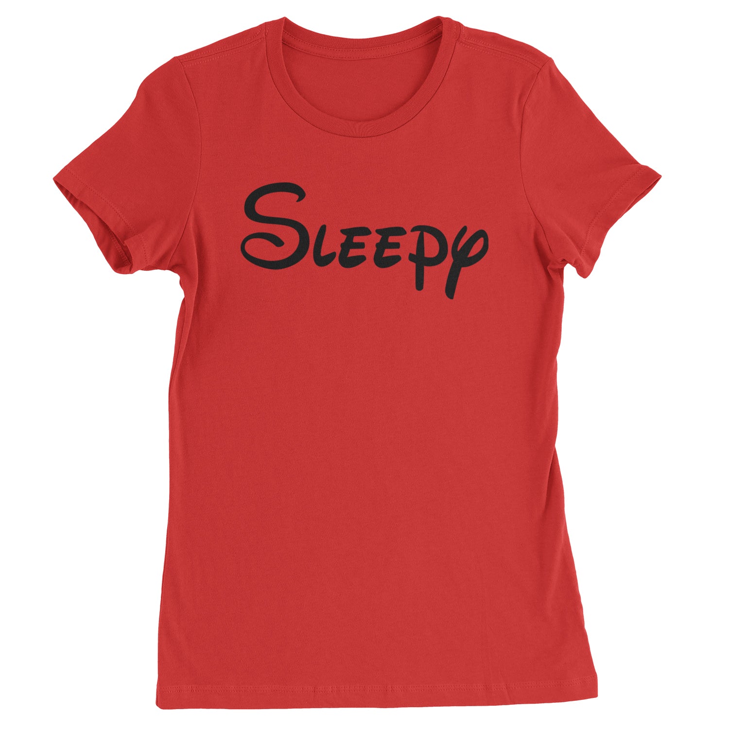 Sleepy - 7 Dwarfs Costume Womens T-shirt Red