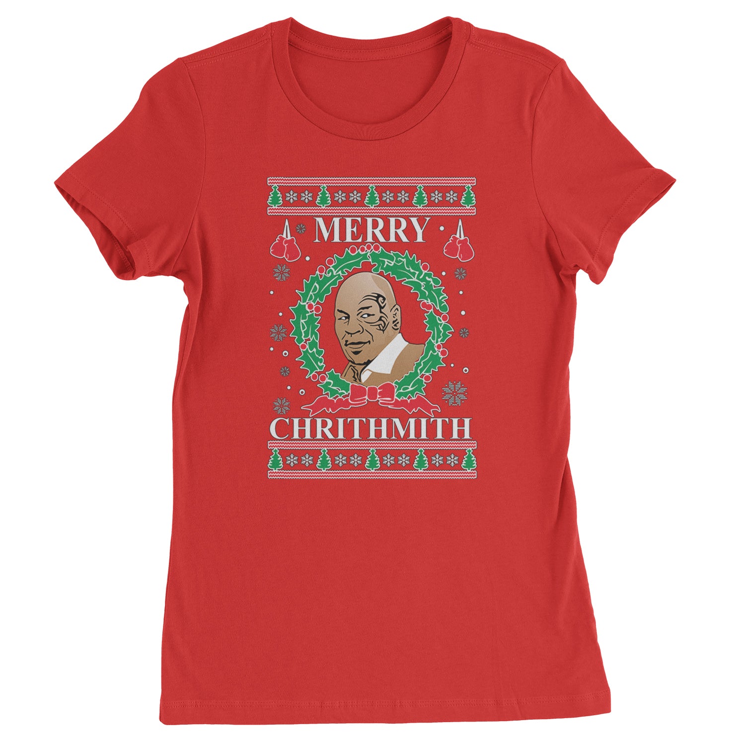 Merry Chrithmith Ugly Christmas  Womens T-shirt Red