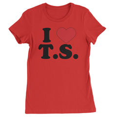 I Heart T.S. Concert Music Lover  Womens T-shirt Red
