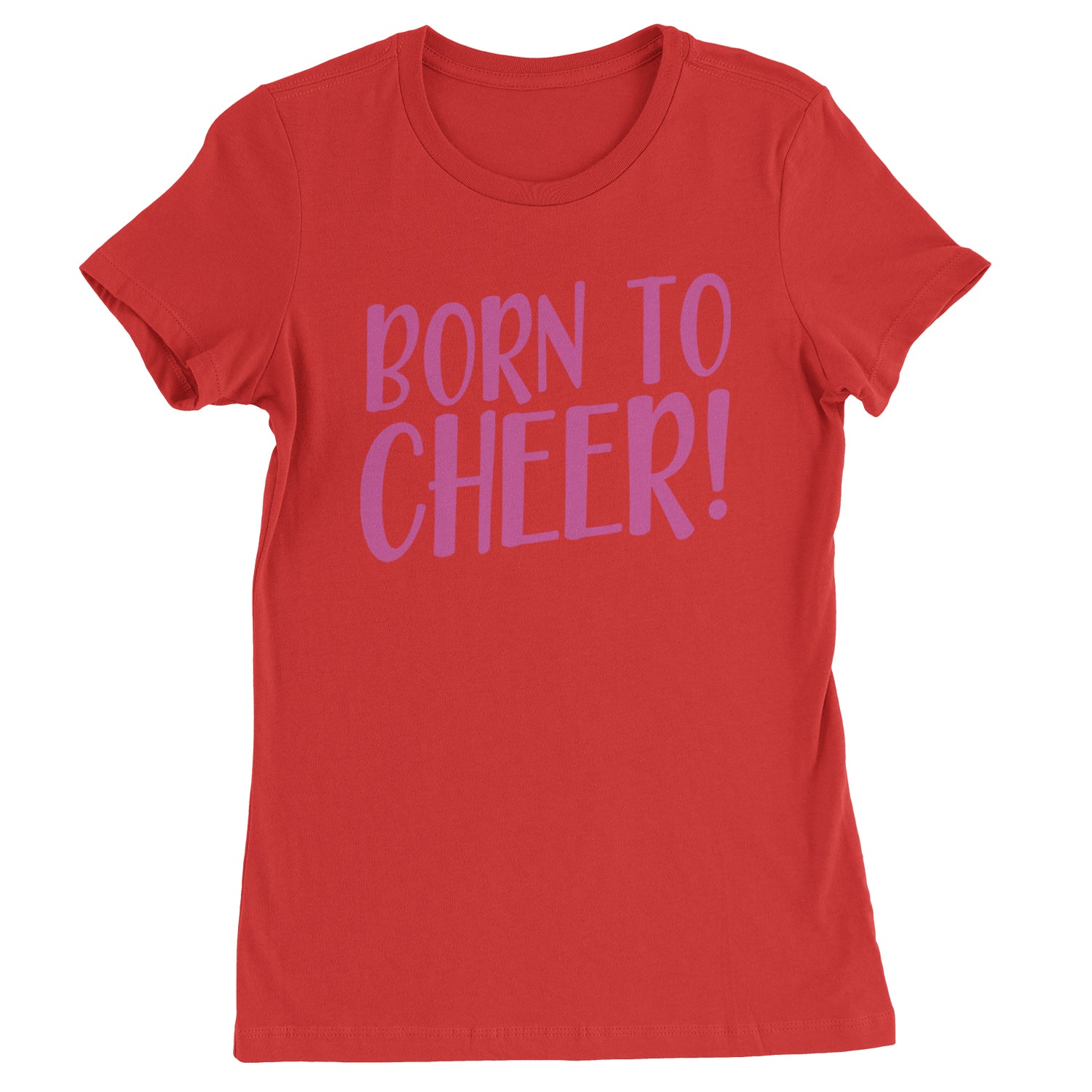 Born To Cheer Womens T-shirt Red