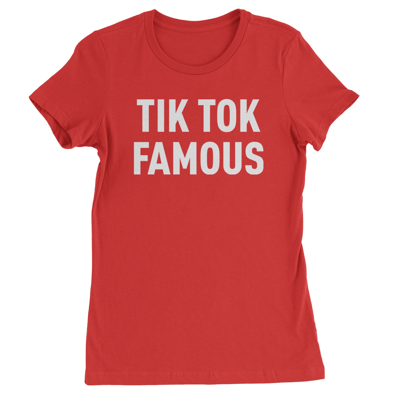 TikTok Famous Influencer Promoter Womens T-shirt Red