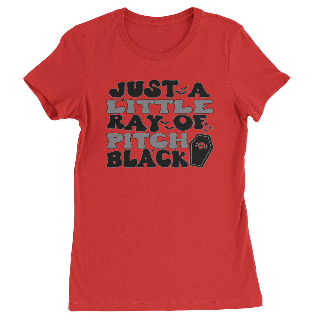 Just A Little Ray of Pitch Black graphic on Women's Heavyweight Cotton T-Shirt alternate view 7