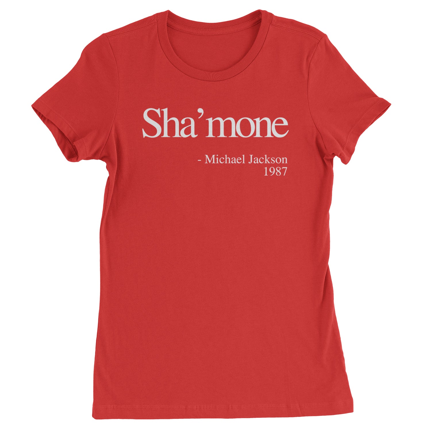 Sha'mone Quote King Of Pop Womens T-shirt Red