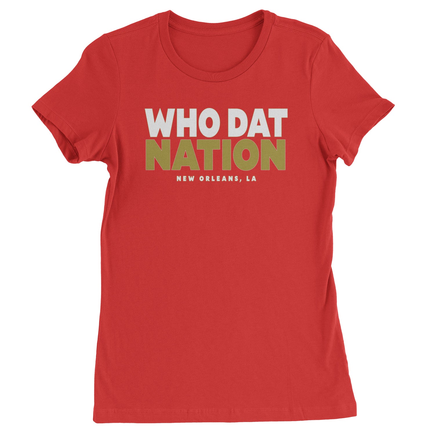 New Orleans Who Dat Nation Womens T-shirt Red