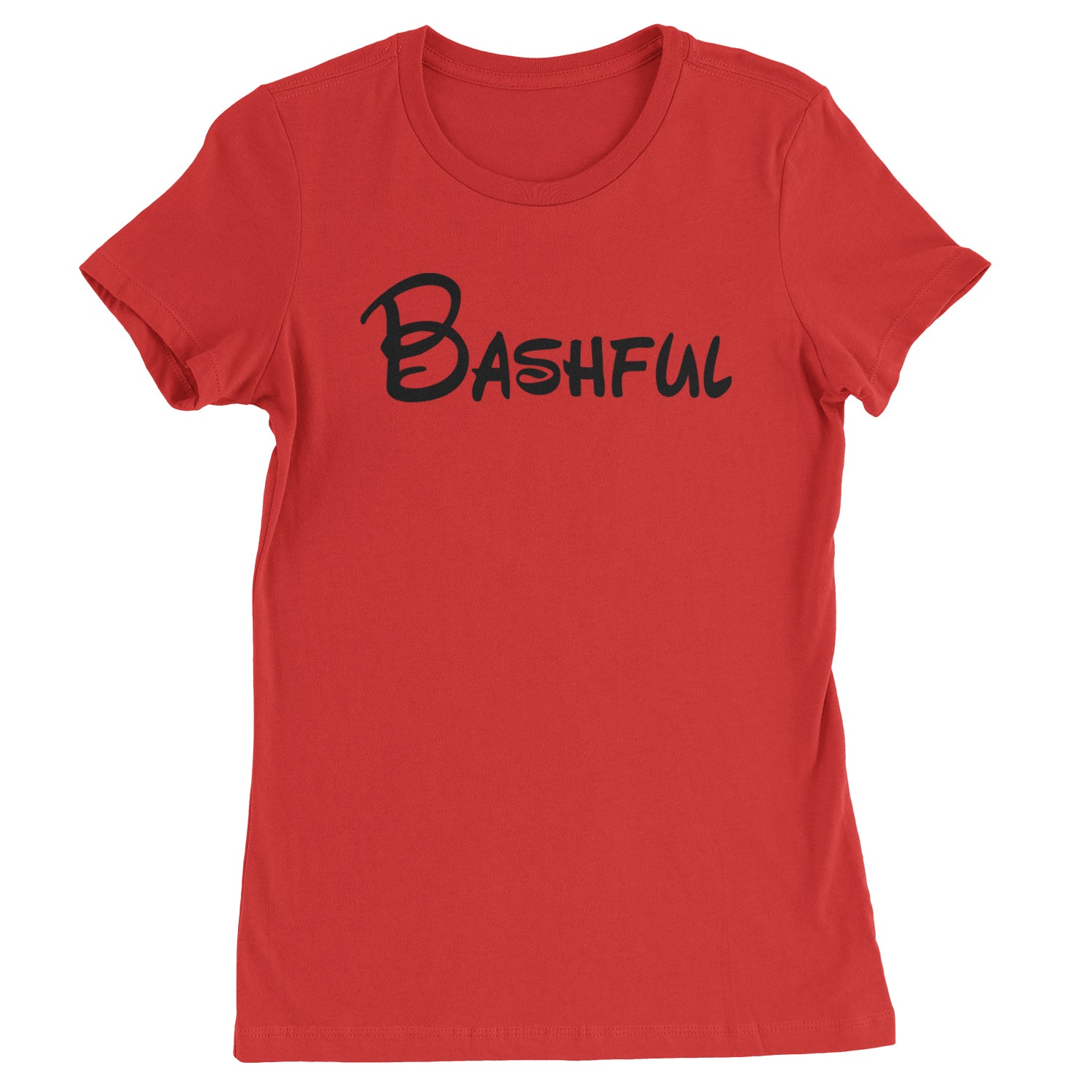 Bashful - 7 Dwarfs Costume Womens T-shirt Red