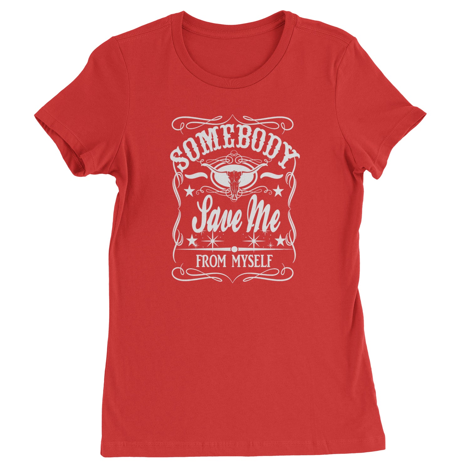 Somebody Save Me From Myself Son Of A Sinner Womens T-shirt Red