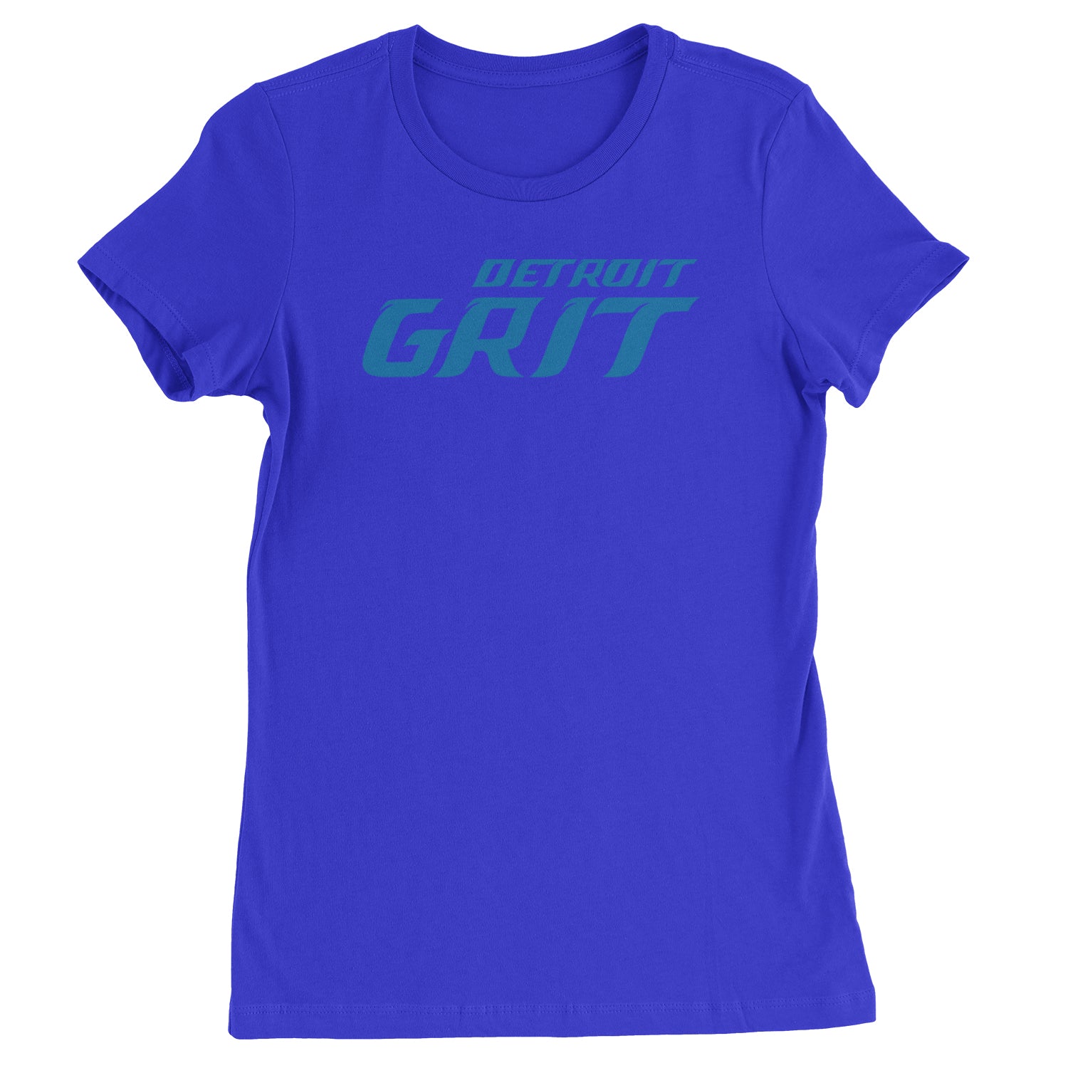 Grit Detroit Football Hard Knocks Womens T-shirt Royal Blue