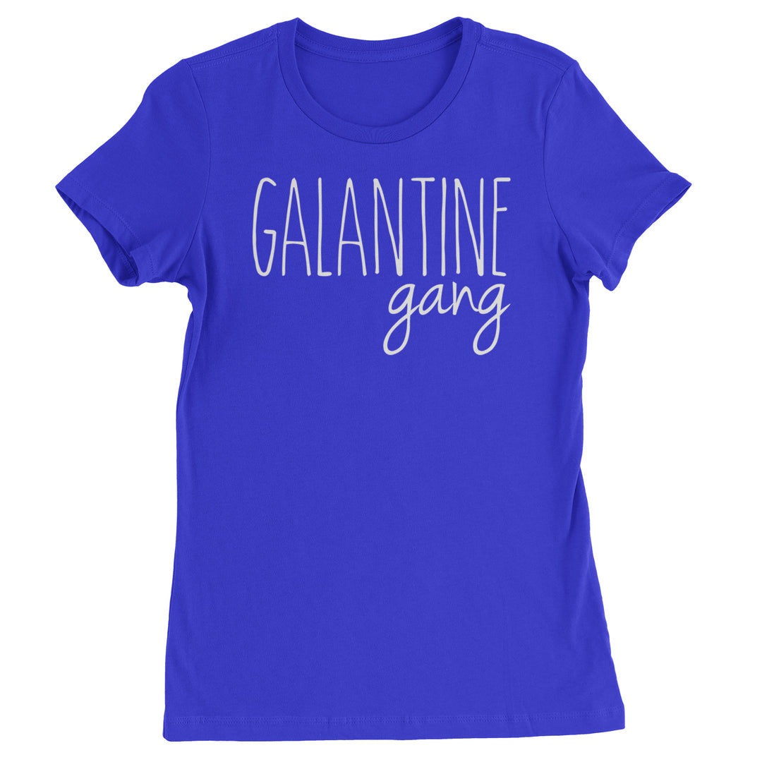 Galentine Gang Valentine's Shirt graphic on Women's Heavyweight Cotton T-Shirt in Royal Blue