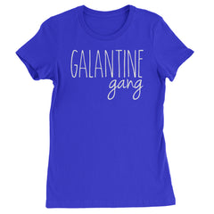 Galentine Gang Valentine's Shirt graphic on Women's Heavyweight Cotton T-Shirt in Royal Blue