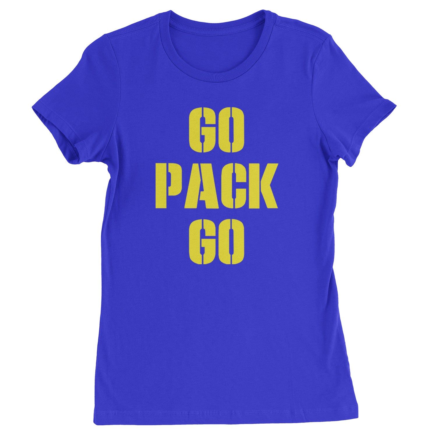 Go Pack Go Green Bay Womens T-shirt Royal Blue