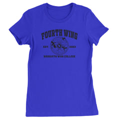 Fourth Wing Basgiath War College Womens T-shirt Royal Blue