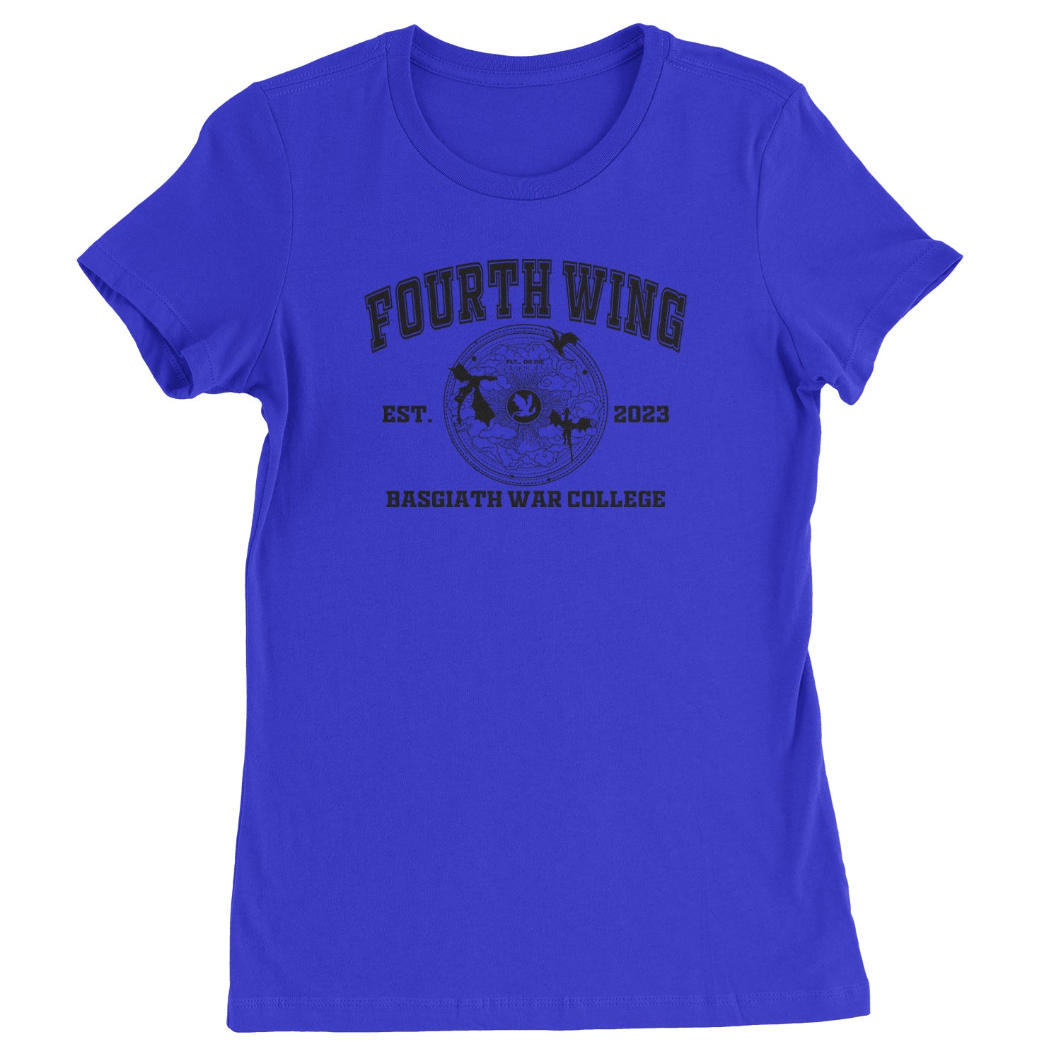 Fourth Wing Basgiath War College Womens T-shirt Royal Blue