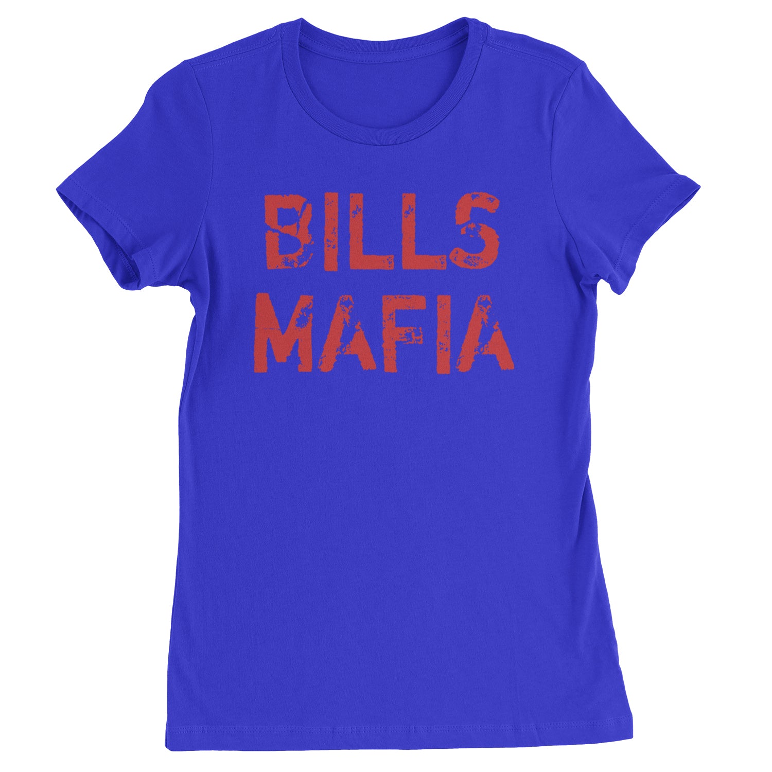 Distressed Bills Mafia Football Womens T-shirt Royal Blue