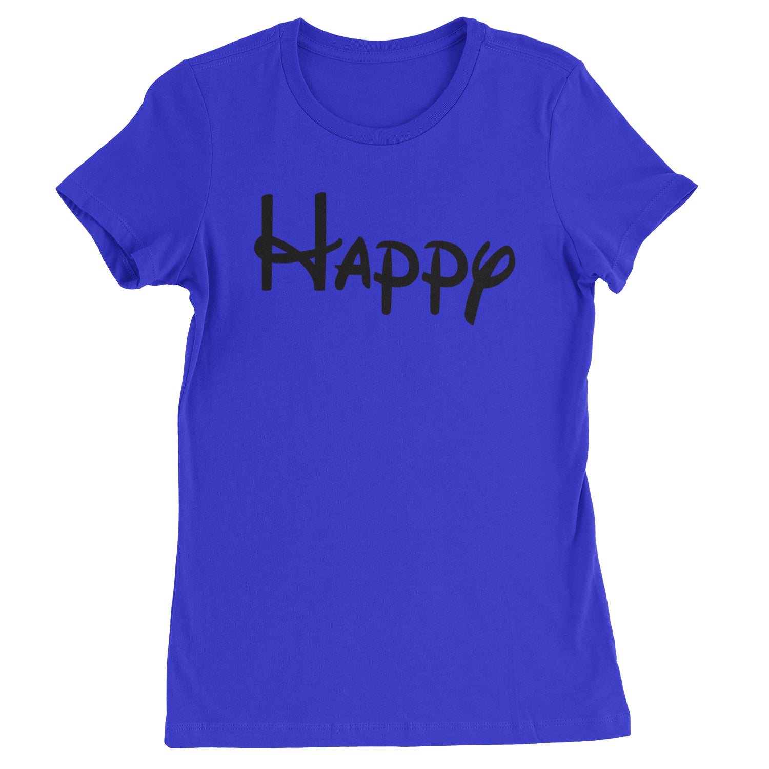 Happy - 7 Dwarfs Costume Womens T-shirt Royal Blue