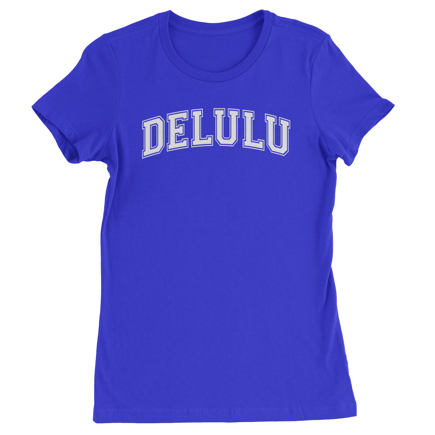 Delulu Delusional Light Hearted Womens T-shirt Royal Blue