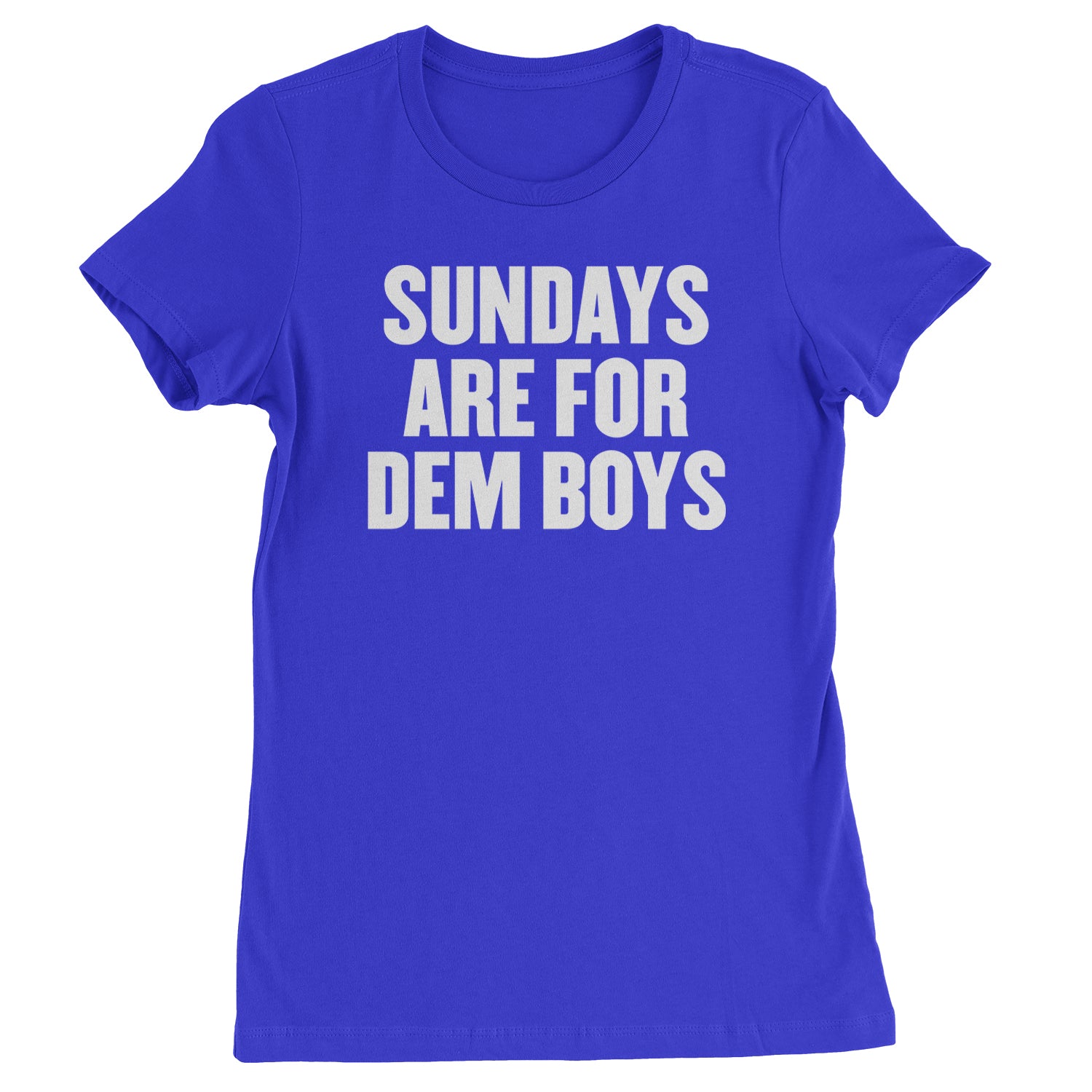 Sundays Are For Dem Boys Womens T-shirt Royal Blue