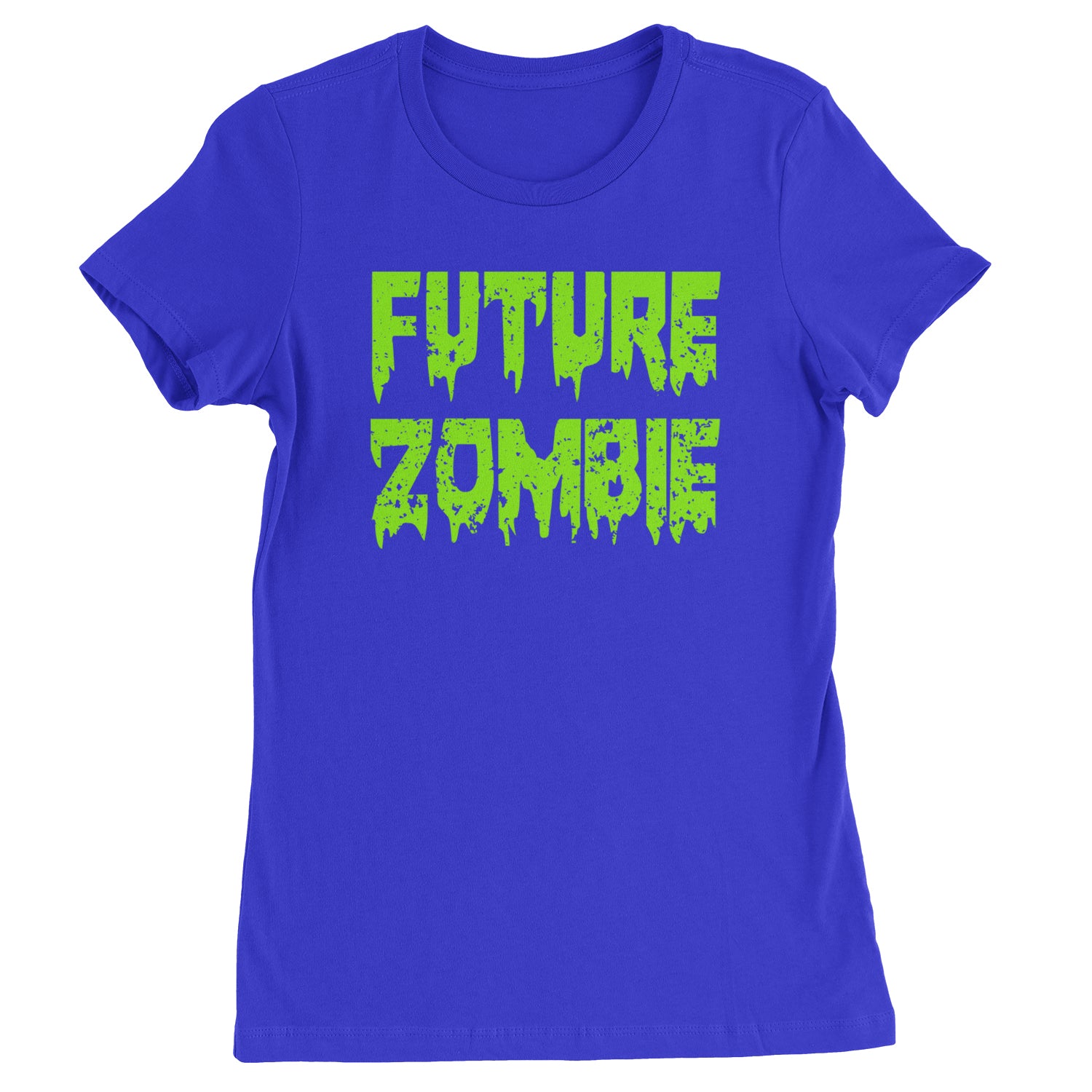 Future Zombie Horror Womens T-shirt Royal Blue