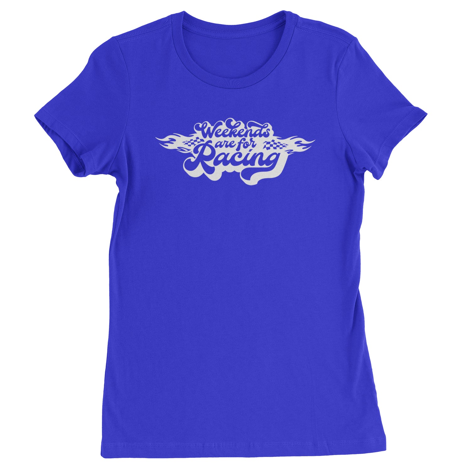 Weekends Are For Racing Womens T-shirt Royal Blue