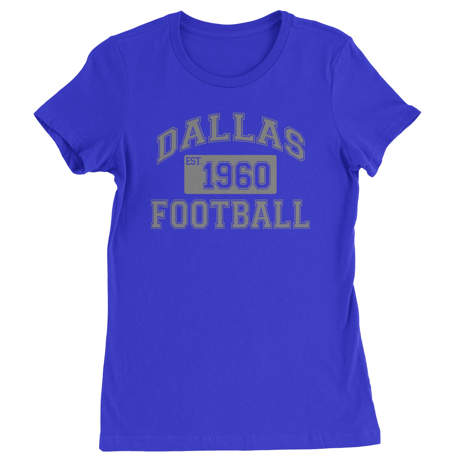 Dallas Football Established 1960 Womens T-shirt Royal Blue