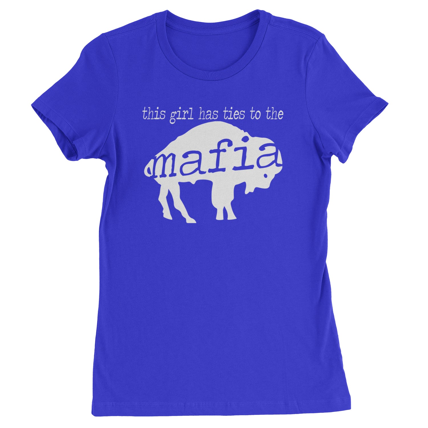 This Girl Has Ties To The Bills Mafia Womens T-shirt Royal Blue